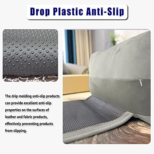 Non-Slip Head Pillow for Recliners - Neck Support Cushion with Velvet Cover for Pain Relief at Home, Office and Travel (Light Gray) - Image 3