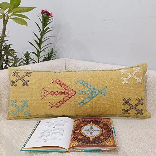 Trade Star Sabra Handloomed Pillow Cover Kilim Oblong Cushion Case 100% Cotton Lumbar Pillow Cover Designer Back and Neck Rest 14x36 Cushion Cover for Living Room Decor (Pattern - 5) - Image 4