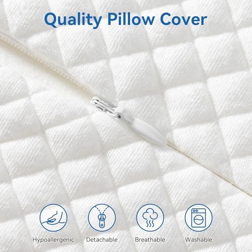 AM AEROMAX Contour Memory Foam Cervical Pillow for Neck Pain Relief, White - Image 5