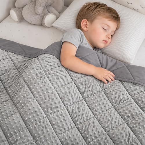 MAXTID Kids Weighted Blanket, 2lbs Grey 36”x48”, Reversible, Gifts for Boy by MAXTID