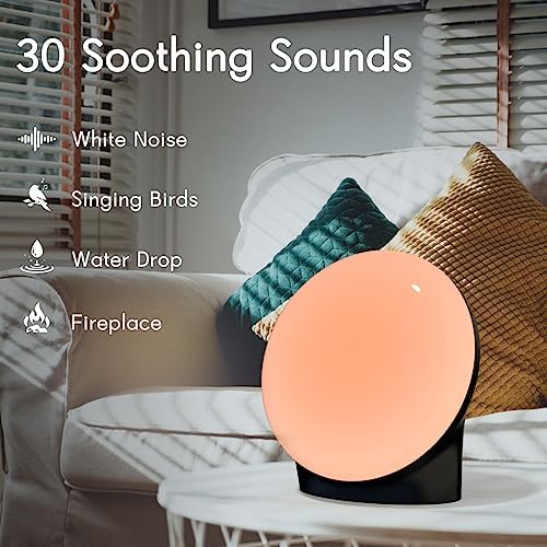 Sleep Sound Machine 30 Soothing Sounds White Noise Machine 12 Colors Night Light for Sleep 10 Adjustable Brightness 4 Timers for Baby Adult Kids - Image 2