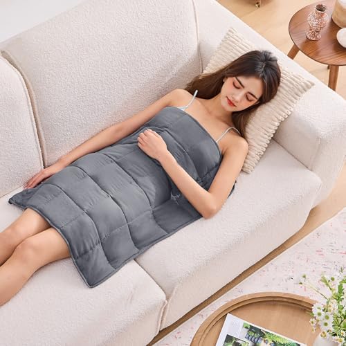 Weighted Blanket for Adults 5lbs, 29"x33", Cooling Heavy Throw Blanket, Microfiber Soft Big Blankets Weighted Comforter, Grey by BETU