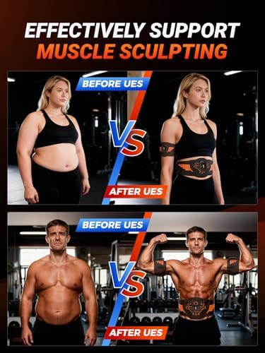 EMS Muscle Stimulator 5-Piece Set - Rechargeable Ab, Arms & Legs Stimulator for Core Strength, Body Toning & Workout Recovery, Watching TV, Working or Relaxing After Exercise to Use, Men & Women - Image 5