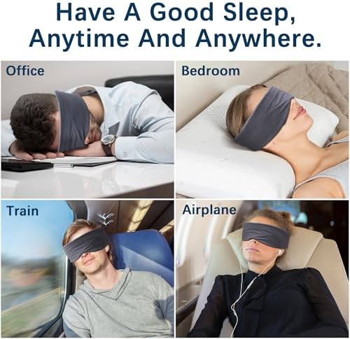 Full Coverage Sleep Mask for Sleeping, 100% Light Blocking Eye Mask - Image 4