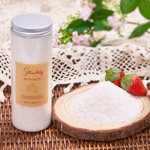 Natural Spa Gift Set for Her, Self Care Package for Women Spa Gift Basket, Wellness Spa Box, Bath and Body - Because you're worth it! (Medium, Strawberries and Cream) - Image 2