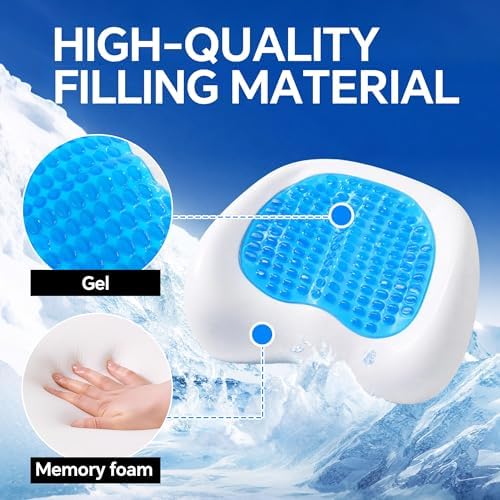 ROYALAY Ergonomic Recliner Lumbar Support Pillow for Elderly, Gel Memory Foam Back Support Cushion with Cooling Washable Cover, Lumbar Pillow for Lower Back Pain Relief Office Chair - Image 5