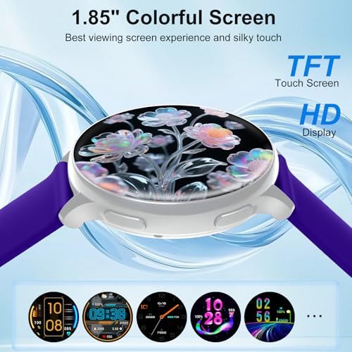 Smart Watch for Men Women Fitness Tracker with 100+ Sport Modes,Activity Trackers for iOS/Android Waterproof/Heart Rate/Sleep/Steps Monitor/Pedometer Monitor Monitor (Silver+Purple) - Image 6