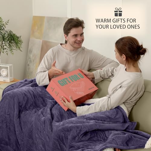 ESTINGO King Heated Blanket, Electric Blanket King Size Dual Control with 10 Hours Auto Off & 5 Heating Levels, King Heating Blanket with Machine Washable, 100"x90", Lavender Purple - Image 6
