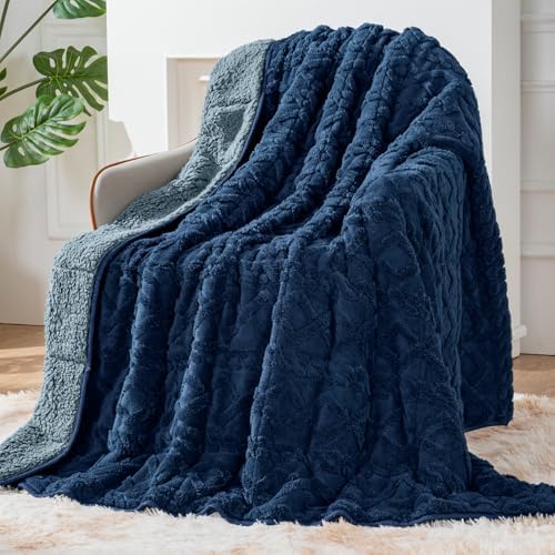 Sherpa Fleece Weighted Blanket for Adults, Dual Sided Soft, 60"x80" 15lbs by EazfyPro