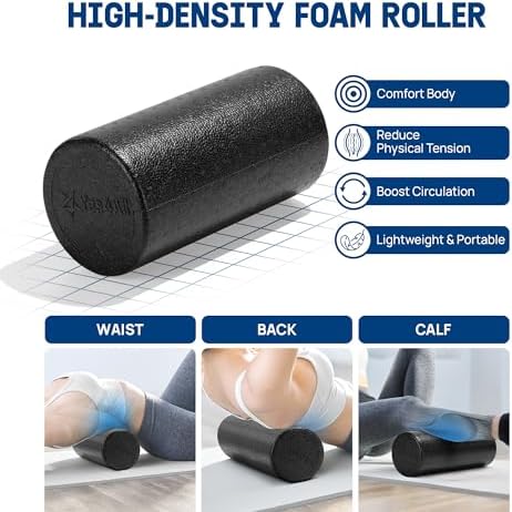 Yes4All Foam Muscle Roller Set, 7-in-1 High-Density Set of Back Roller, Fascia Massage Tool, Stretch Strap, Spiky, Peanut & Smooth Massage Balls, Carry Bag - Ideal for Muscle Care & Relaxation - Image 3