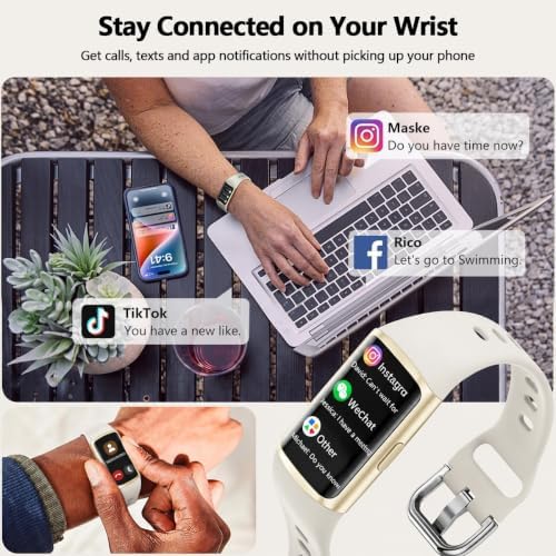 FITVII Slim Fitness Tracker for Women Men, Fitness Watch for Android iOS - Image 5
