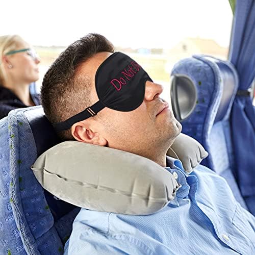 4 Pack Funny Eye Mask for Sleeping Blackout, Black with Red Words - Image 6