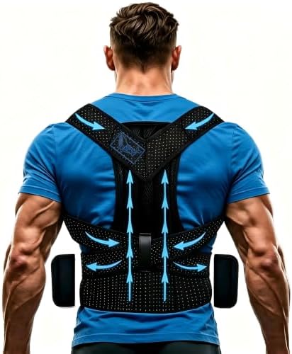 LifeLove Adjustable Posture Support Brace for Upper Back & Shoulders, Fits Height Under 200cm & Waist Under 120cm by LIFELOVE