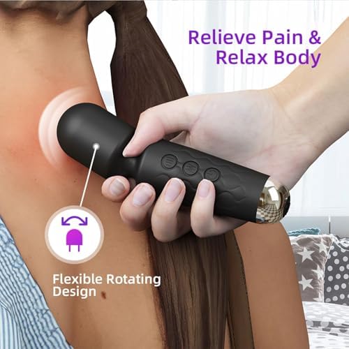 Apowand Mini Personal Massage Small Cordless Handheld Bullet Massager - Powerful - Quiet - Back Legs Hand Pains and Sports Recovery (Black) - Image 2