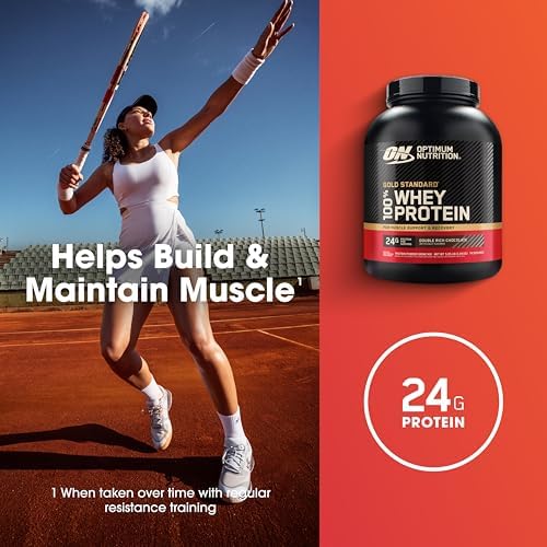 Optimum Nutrition Gold Standard Whey Protein, Double Rich Chocolate, 5 LB - Image 4