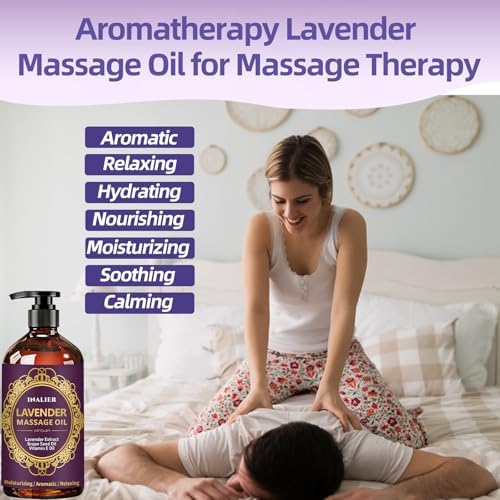 Massage Oil for Massage Therapy,﻿Lavender Oil with Massage Roller Ball & Thumb Saver,SPA Relaxing Oi for Soothing,Massage Kit Spa Gifts for Him Her,Gifts for Men Women - Image 4
