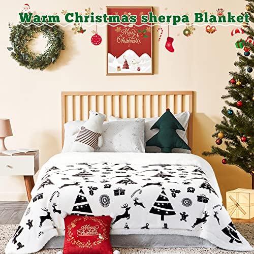 LBRO2M Sherpa Fleece Bed Blanket Super Soft Plush Warm Throw Twin 65"X90" - Image 5