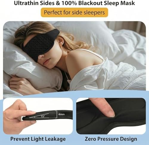 Sleep Eye Mask for Side Sleeper with 3D Contoured Cup - Image 4