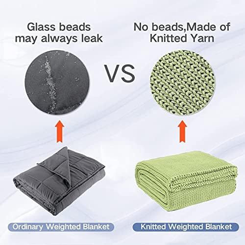 Guohaoi Knitted Weighted Blanket for Adults, 50"x75" 12lbs Full/Queen Size - Image 6