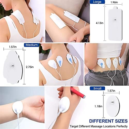 TENS/EMS Unit Replacement Pads NURSAL 20 Pack 3.5mm Snap Electrode Patches for Electrotherapy, Reusable Self-Adhesive Electrodes Pads, Compatible with Belifu, AVCOO, MEDVICE TENS (White) - Image 6