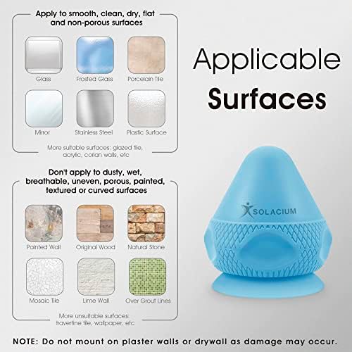 Solacium Mountable Massage Therapy Tool - Multi-Surface Suction Cup Wall Massage Tool for Sore Muscles, Myofascial Release, Stress Relief, Trigger Point and Deep Tissue Massage (Light Blue) - Image 7