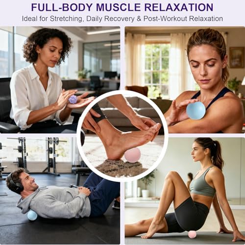 HODEMI Massage Ball Set, 3 Pack Lacrosse Ball, Textured Massage Ball & Trigger Point Ball for Deep Tissue Muscle Massage and Myofascial Release for Back, Neck, Shoulder, Leg and Foot with Mesh Bag - Image 3