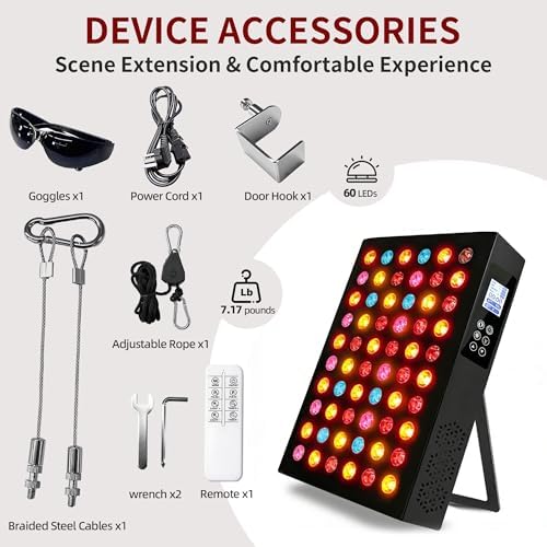 Red Light Therapy,Dual Chip Elite Grade LED 10 Modes and Color Changing Red Infrared Light Device with Near-Infrared Light 660nm 850nm High Power Red Light Therapy Panel at Home, for Body, Face, 115W - Image 6