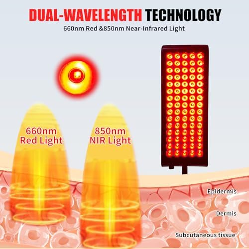 Red Light Therapy for Body and Face, cabpay Red Infrared Light Therapy Lamp with Stand Led 660nm Red Light-Therapy& 850nm Infrared Light Device for Face Knee Body, Skin Care at Home - Image 3