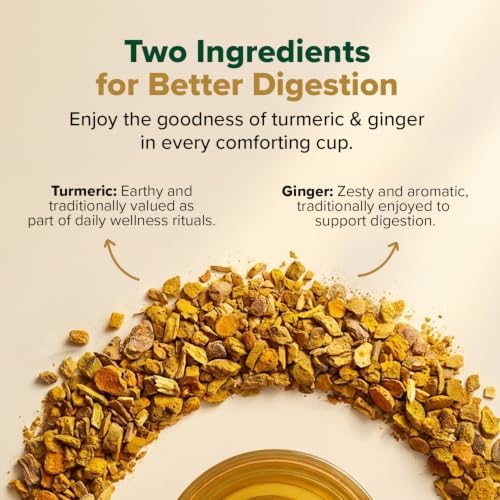 VAHDAM, Turmeric Ginger Herbal Tea Bags (30 Pyramid Tea Bags) Caffeine Free, Non GMO, Gluten Free | 100% Pure Herbal Blend - Savory & Spicy | Individually Wrapped Pyramid Tea Bags | Direct from Source - Image 5