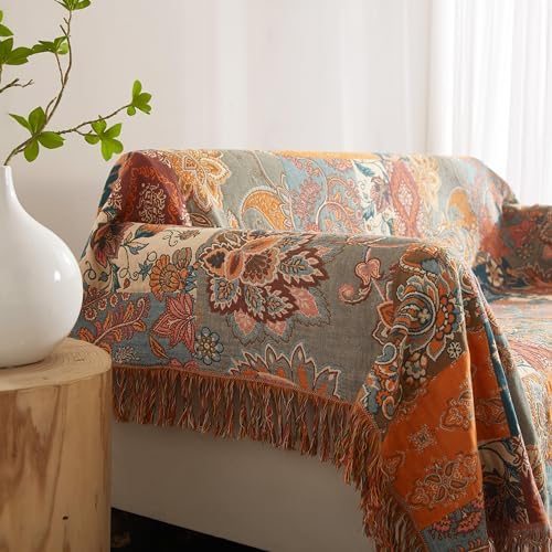 Boho Throw Blanket for Bed 60”x80”, 100% Cotton Blanket for Couch Sofa - Image 6