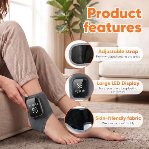 2PCS Foot Renew Massager for Neuropathy, 3-in-1 Cordless & Portable Foot and Ankle Massager, 3 Vibration Modes & 3 Heat Settings, Foot Massager for Heel, Arch & Ankle Relief, Ideal for Home & Travel - Image 4