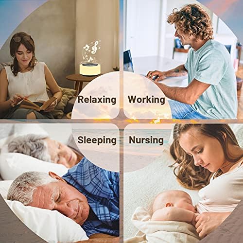Soother Sleep Sound Machine Night Light White Noise Machine with 30 Soothing Sounds & 12 Color Night Lights for Baby Kids Adults Brown Noise Machine with Timer & Continuous Play for Home Travel Office - Image 7