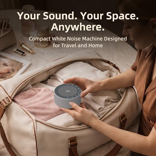 Kipcush White Noise Machine for Baby & Adults, 30 Soothing Sounds, Soft Non-Glare Nursery Lamp, 8 Color Night Lights, Memory Function (Angel V4 Grey, Standard) - Image 5