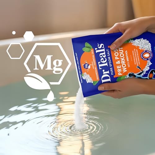 Dr Teal's Epsom Salt Magnesium Soak, Pre & Post Workout with Menthol & Essential Oils, 3 lbs - Image 4