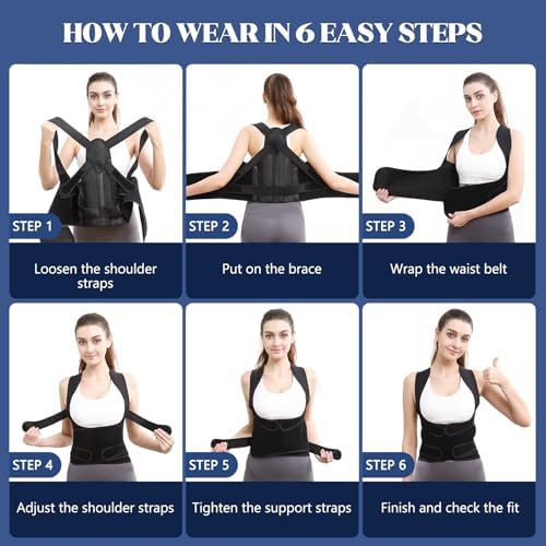 Posture Corrector for Men & Women, Full Back Brace & Straightener - Image 5