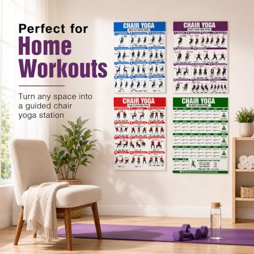 12x18 in Chair Yoga Chart for Seniors & Beginners Poster (Yoga Seniors) - Image 5