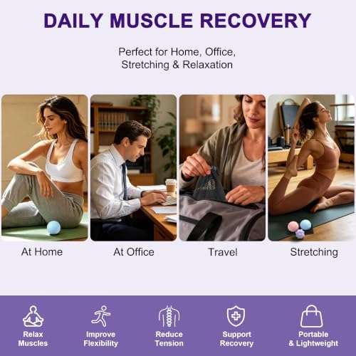 HODEMI Massage Ball Set, 3 Pack Lacrosse Ball, Textured Massage Ball & Trigger Point Ball for Deep Tissue Muscle Massage and Myofascial Release for Back, Neck, Shoulder, Leg and Foot with Mesh Bag - Image 6