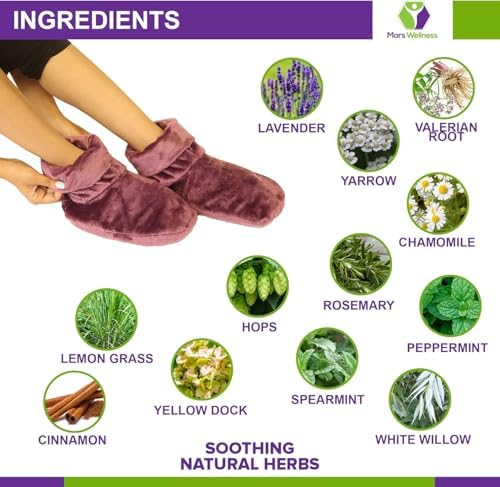 MARS WELLNESS Heated Microwavable Booties - Microwave Slipper Warmers - Image 4
