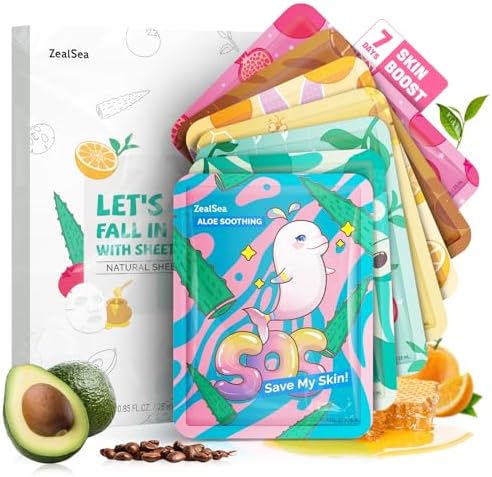 ZealSea Face Mask Skincare Facial Sheet Mask Spa Gifts for Kids Girls Women by ZealSea