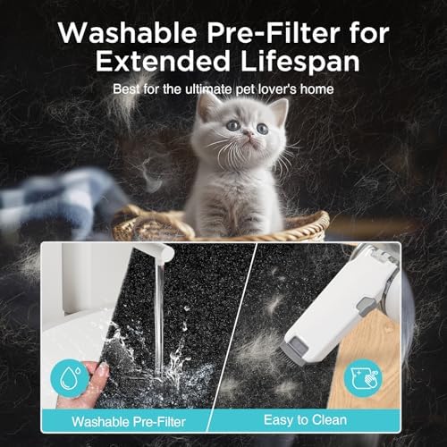 Air Purifiers for Home Large Room Up to 2590 ft² with PM 2.5 Display Air Quality Sensor, DBFIT H13 HEPA Air Purifier with Washable Filter, Auto Mode, Air Cleaner for Smoke Dust Pollen Pets Hair Odor - Image 3