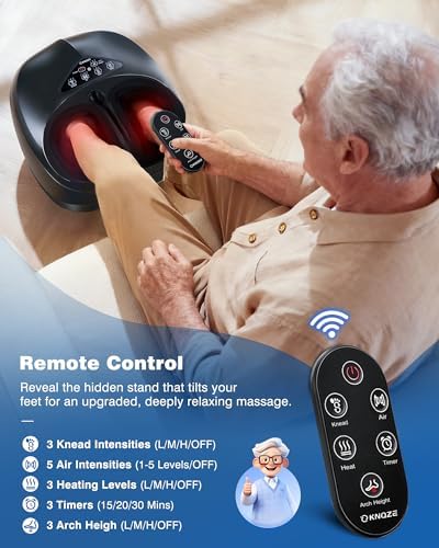 KNQZE Shiatsu Foot Massager with Heat, Adjustable Arch-Lift Massage Design - Image 6