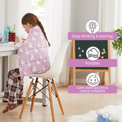 Weighted Blanket - 2 lbs Purple Alpaca Heavy Blanket, 20"x30", Small Size Breathable Lap Blanket - Image 2