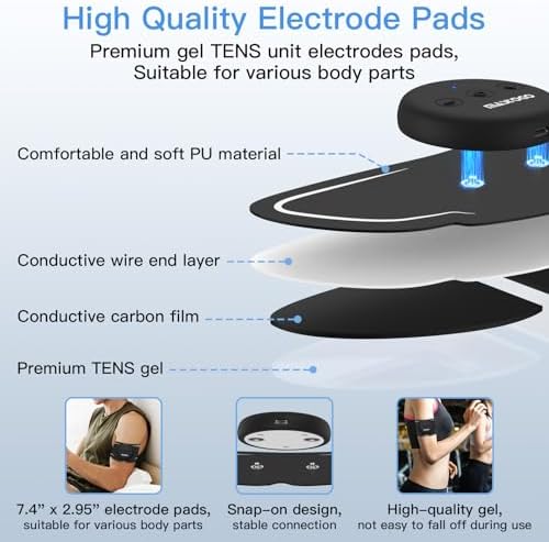 MASTOGO Dual Host Wireless TENS Unit Muscle Stimulator with APP Control - Image 7
