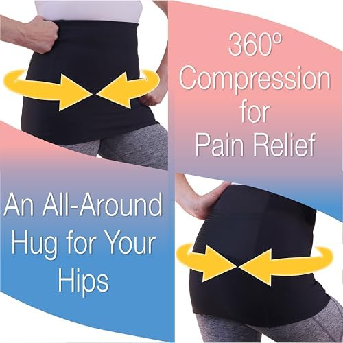 Alki Active® Hip Pain Relief Compression Band for Women - for Sciatic Nerve, Hip Flexor Strain, Torn Labrum, Arthritis, Bursitis, EDS, Fibromyalgia (Medium) - Image 3