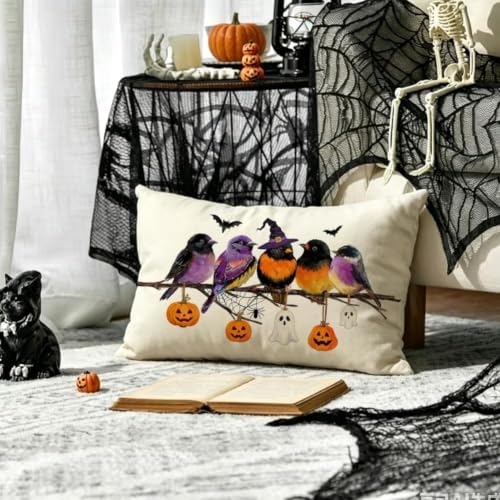 RABUSOFA Halloween Pillow Covers 12x20 Inch Halloween Decorations for Home - Image 3