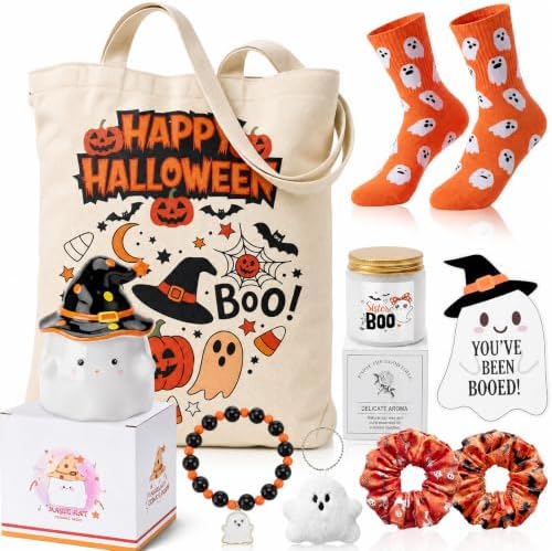9 Pcs Boo Basket Stuffers for Women, Halloween Spooky Gifts, Pumpkin by Romooa