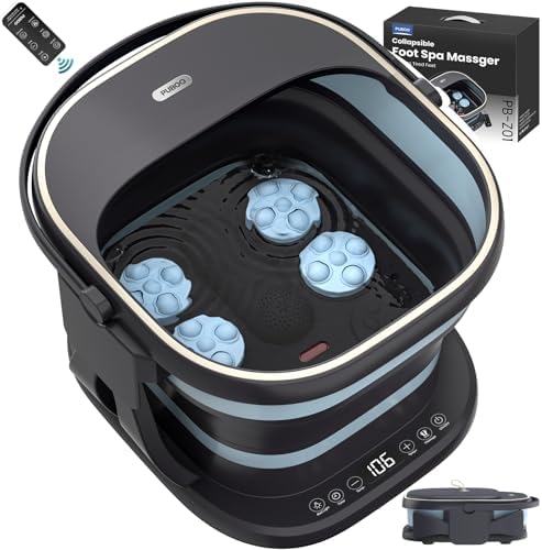 Puboo Collapsible Foot Spa Bath Massager with Heat, Precise Temp Control by PUBOO