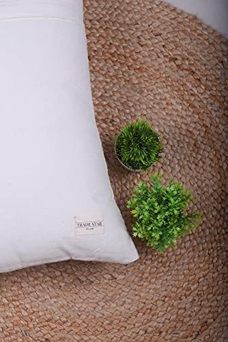 Trade Star Decorative Indian Block Print Throw Pillow Cover 100% Cotton Pillow Cover Handwoven Fall Decor Cushion Cover for Living Room for Home (Ivory (Blossom), 14X22 Inch) - Image 3