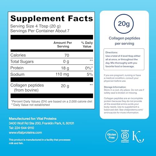 Vital Proteins Collagen Peptides Powder, Unflavored, 5oz - Image 3
