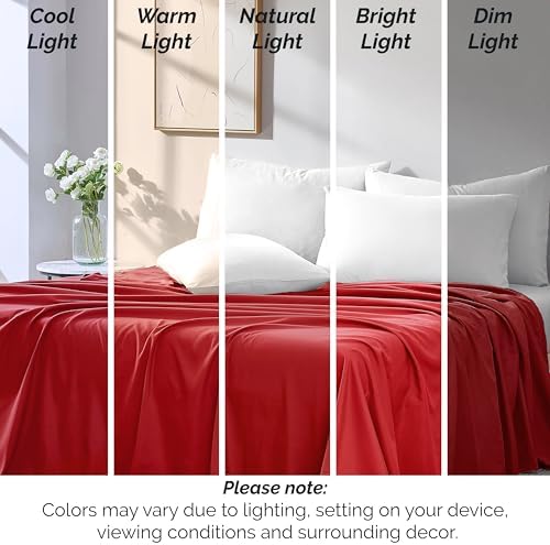 Queen Size Flat Sheets Only 90x102 Flat Bed Sheets 2 Pack Chili Pepper - Image 6